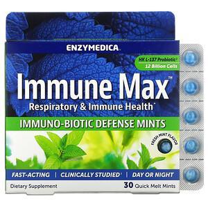Enzymedica, Immune Max, Immuno-Biotic Defense Mints, Fresh Mint, 30 Quick Melt Mints - HealthCentralUSA