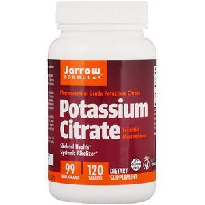 Jarrow Formulas, Potassium Citrate, Skeletal Health, 99 mg, 120 Tablets - HealthCentralUSA