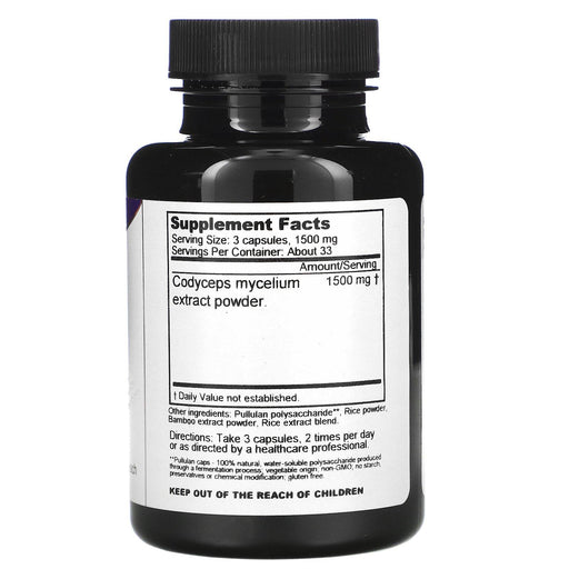 Dragon Herbs, Cordyceps, 500 mg, 100 Vegetarian Capsules - HealthCentralUSA