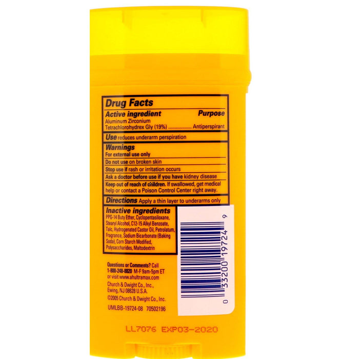 Arm & Hammer, UltraMax, Solid Antiperspirant Deodorant, for Men, Fresh, 2.6 oz (73 g) - HealthCentralUSA