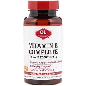Olympian Labs, Vitamin E Complete, 60 Softgels - HealthCentralUSA