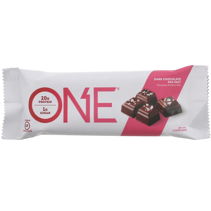 One Brands, ONE Bar, Dark Chocolate Sea Salt, 12 Bars, 2.12 oz (60 g) Each - HealthCentralUSA