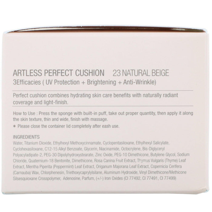 Heimish, Artless Perfect Cushion with Refill, SPF 50+ PA+++, 23 Natural Beige, 2 - 13 g Each - HealthCentralUSA