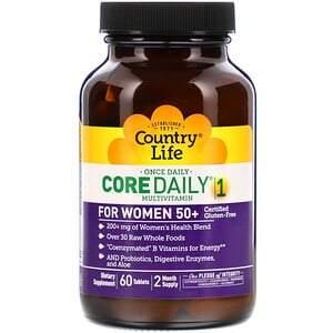 Country Life, Core Daily-1 Multivitamin for Women 50+, 60 Tablets - HealthCentralUSA