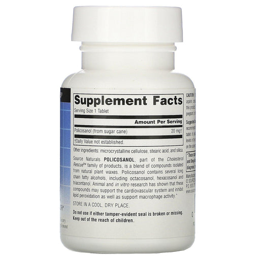 Source Naturals, Policosanol, 20 mg, 60 Tablets - HealthCentralUSA