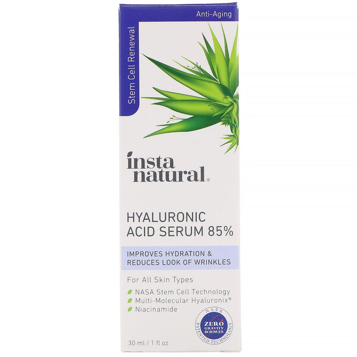 InstaNatural, Hyaluronic Acid Serum 85%, Anti-Aging, 1 fl oz (30 ml) - HealthCentralUSA