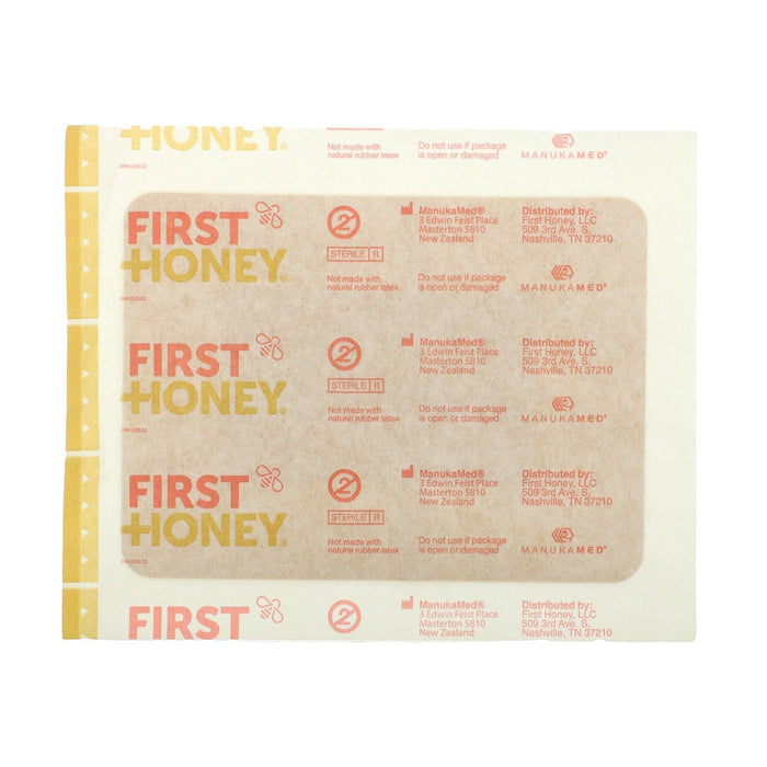 First Honey, Manuka Dressings, 6 Adhesive Bandages - HealthCentralUSA