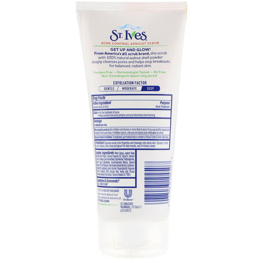 St. Ives, Apricot Scrub, Acne Control, 6 oz (170 g) - HealthCentralUSA