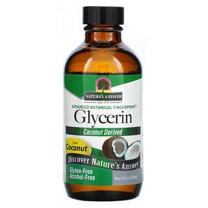 Nature's Answer, Glycerin, Coconut Derived, Alcohol-Free, 4 fl oz (120 ml) - HealthCentralUSA