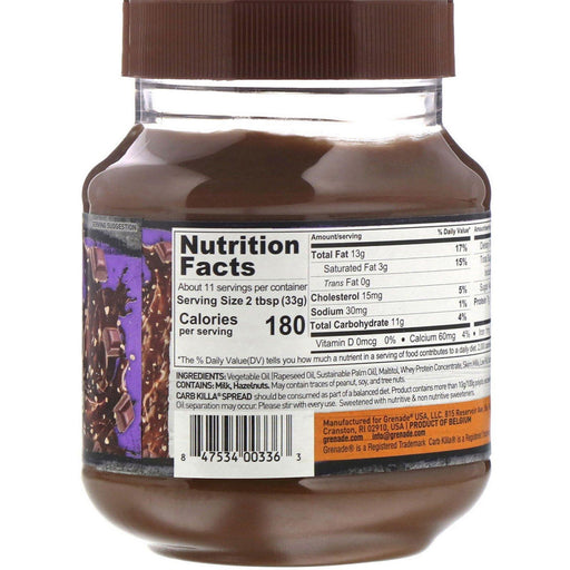 Grenade, Carb Killa, Protein Spread, Chocolate Hazelnut Flavor, 12.7 oz (360 g) - HealthCentralUSA