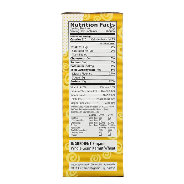 Eden Foods, Organic Pasta, Kamut Spirals, 12 oz (340 g) - HealthCentralUSA