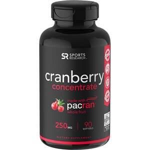Sports Research, Cranberry Concentrate, 250 mg, 90 Softgels - HealthCentralUSA