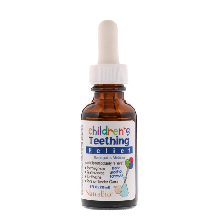 NatraBio, Children's Teething Relief, Non-Alcohol Formula, Liquid, 1 fl oz (30 ml) - HealthCentralUSA