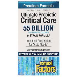 Natural Factors, Ultimate Probiotic, Critical Care, 55 Billion CFU, 30 Vegetarian Capsules - HealthCentralUSA