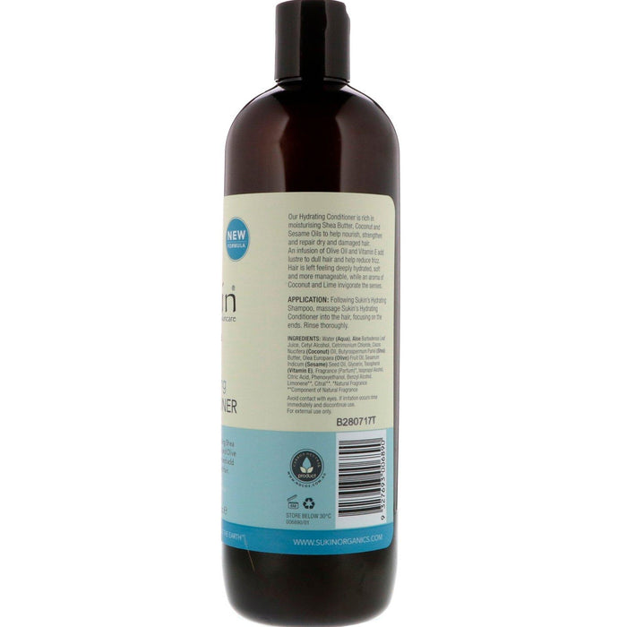 Sukin, Hydrating Conditioner, Dry and Damaged Hair, 16.9 fl oz (500 ml) - HealthCentralUSA