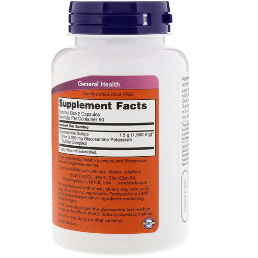 Now Foods, Glucosamine Sulfate, 750 mg, 120 Capsules - HealthCentralUSA