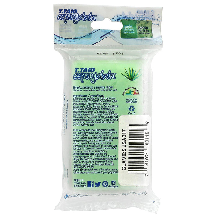 T. Taio, Aloe Vera Soap-Sponge, 4.2 oz (120 g) - HealthCentralUSA