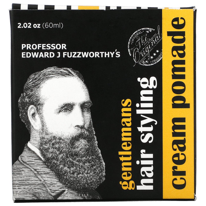 Professor Fuzzworthy's, Gentlemans Hair Styling Cream Pomade, 2.02 oz (60 ml) - HealthCentralUSA