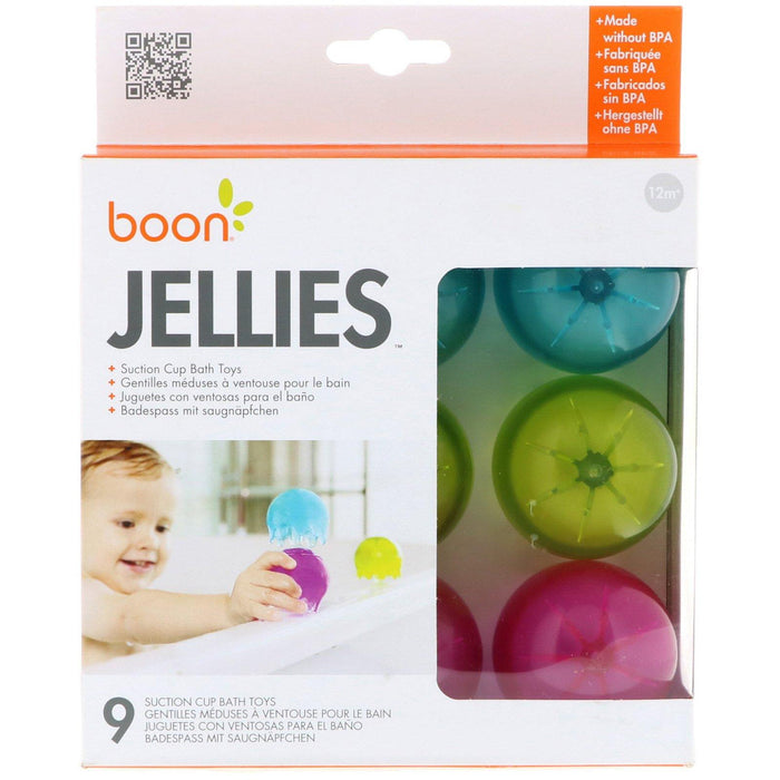 Boon, Jellies, Suction Cup Bath Toys, 12+ Months, 9 Suction Cup Bath Toys - HealthCentralUSA