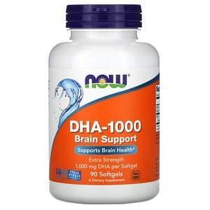 Now Foods, DHA-1000 Brain Support, Extra Strength, 1,000 mg, 90 Softgels - HealthCentralUSA