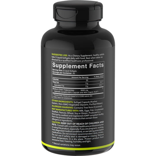 Sports Research, MCT Oil, 1,000 mg, 120 Softgels - HealthCentralUSA