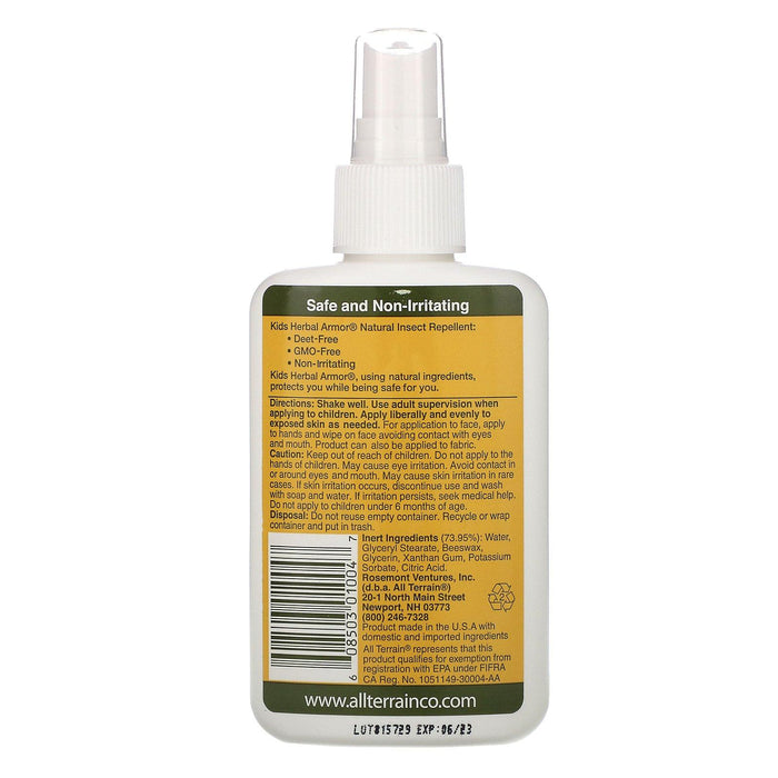 All Terrain, Kids Herbal Armor, Natural Insect Repellent, 4 fl oz (120 ml) - HealthCentralUSA