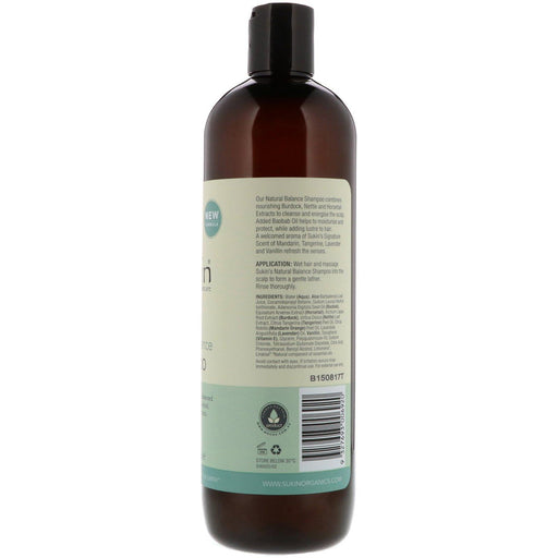 Sukin, Natural Balance Shampoo, Normal Hair, 16.9 fl oz (500 ml) - HealthCentralUSA
