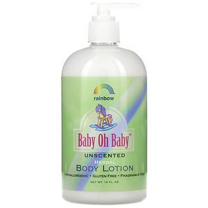 Rainbow Research, Baby Oh Baby, Herbal Body Lotion, Unscented, 16 fl oz - HealthCentralUSA