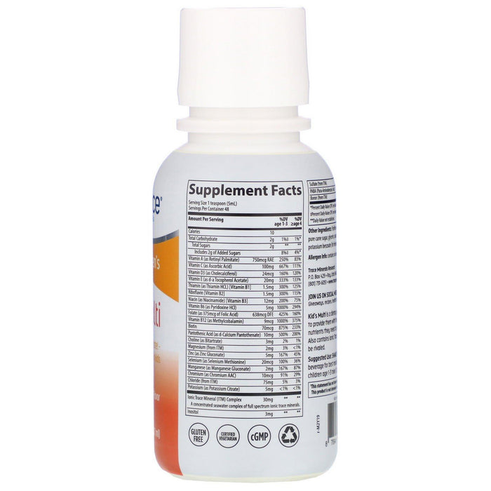 Trace Minerals Research, Kid's Multi, Citrus Punch Flavor, 8 fl oz (237 ml) - HealthCentralUSA