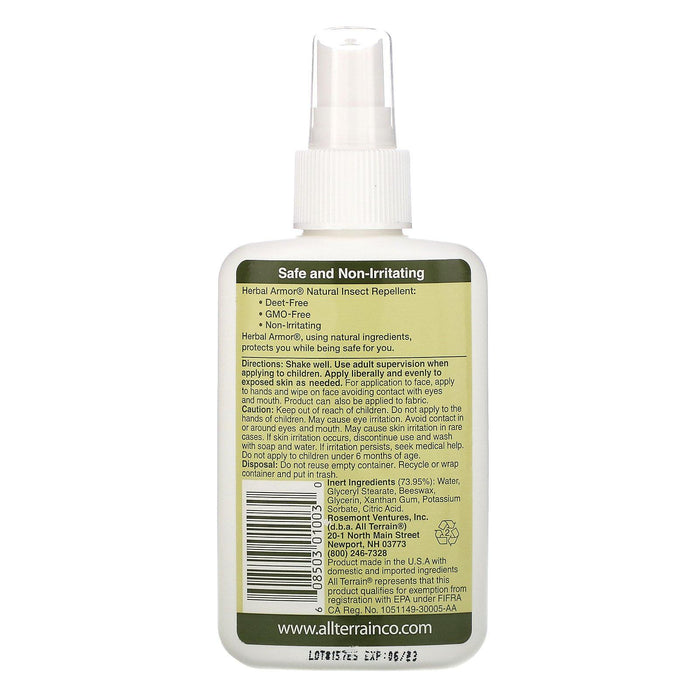 All Terrain, Herbal Armor, Natural Insect Repellent, 4 fl oz (120 ml) - HealthCentralUSA