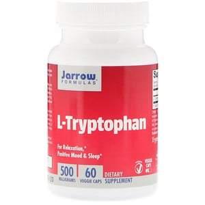 Jarrow Formulas, L-Tryptophan, 500 mg, 60 Veggie Caps - HealthCentralUSA
